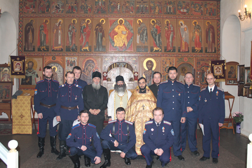 Присяга казаков в храме Казанской иконы Божией Матери в Пучково